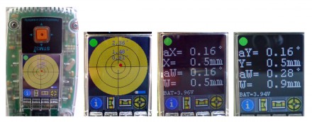 Wyswietlacz graficzny poziomicy elektronicznej