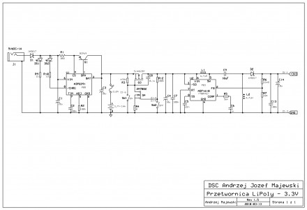 Zasilacz 3.3V z akumulatorem Li-Poly